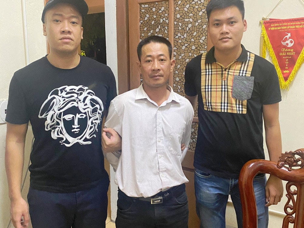 Đối tượng Lê Minh Hải bị bắt ở quê nhà.