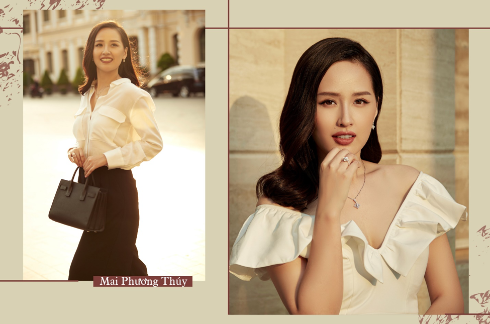 Hoa hậu Mai Phương Thúy tỏa sáng cùng thiết kế trang sức kim cương 8 Hearts & 8 Arrows của DOJI.