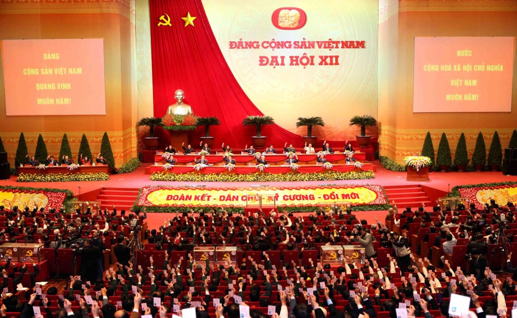 Đại hội XII Đảng Cộng sản Việt Nam. Ảnh:Tạp chí Tuyên giáo.