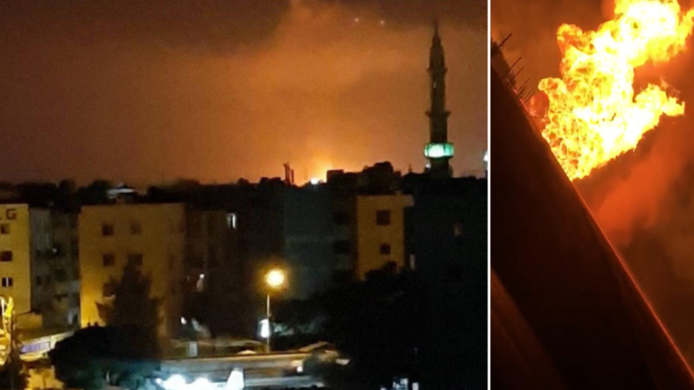 Vụ nổ làm mất điện trên điện rộng tại Syria. Ảnh: RT.