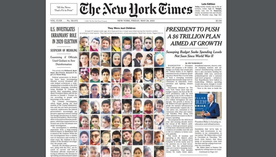 Ảnh chụp màn hình trang mạng New York Times.