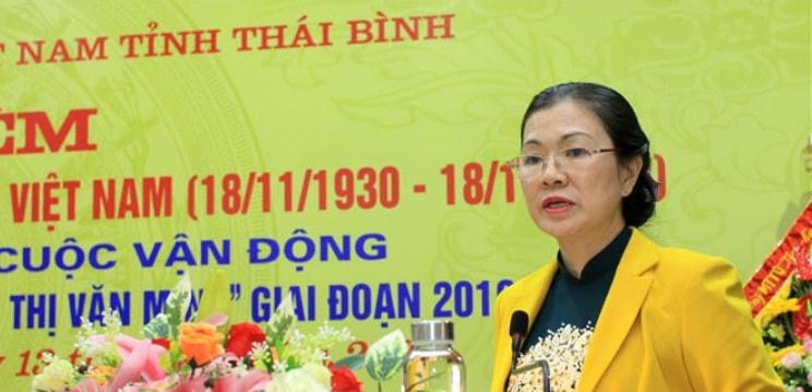 Phó Chủ tịch Trương Thị Ngọc Ánh phát biểu tại buổi lễ.