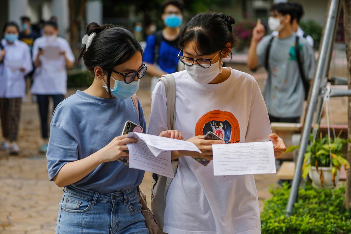Thí sinh dự thi tốt nghiệp THPT năm 2021. Ảnh: Quang Vinh