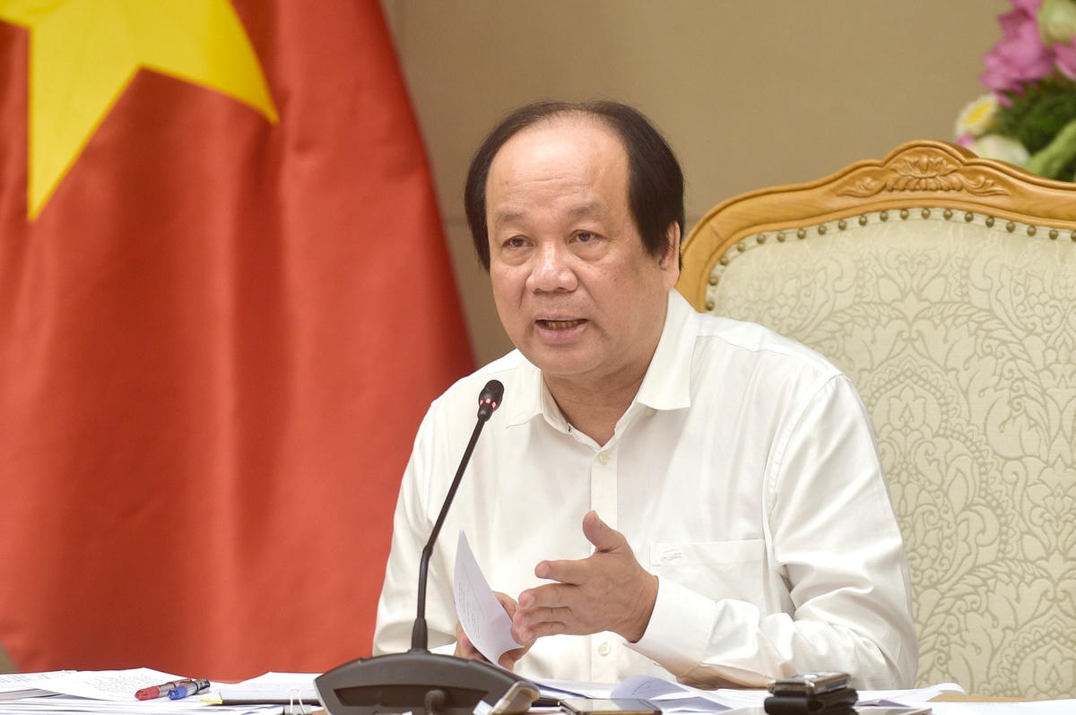 Bộ trưởng, Chủ nhiệm VPCP Mai Tiến Dũng phát biểu tại buổi làm việc. Ảnh: VGP/Nhật Bắc.