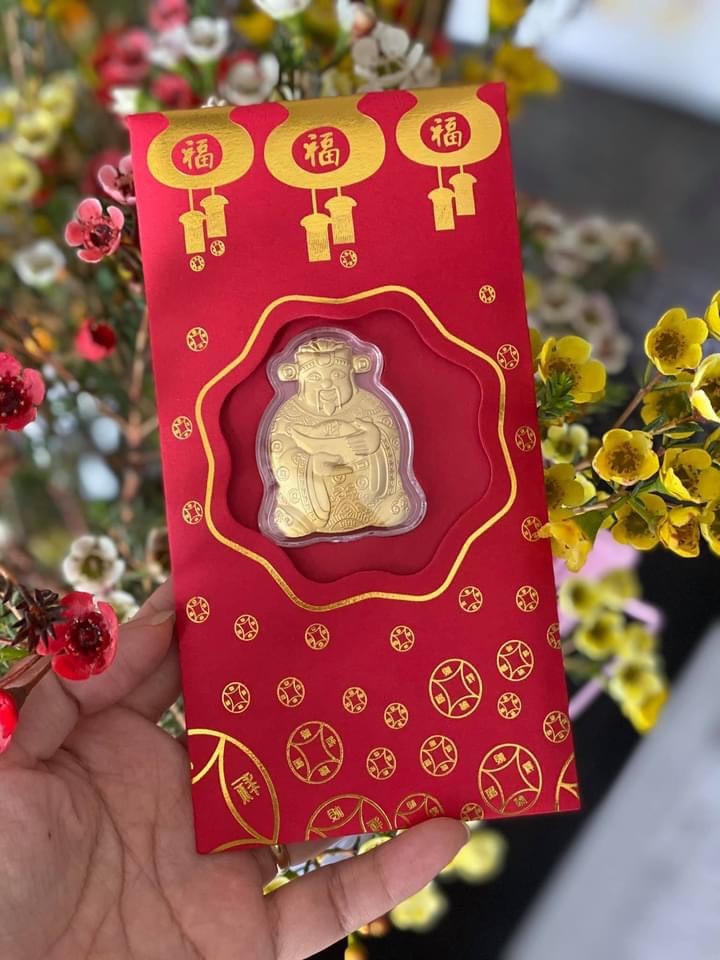 Lì xì Thần tài đang được rao bán tràn lan trên mạng. Nguồn: FB.