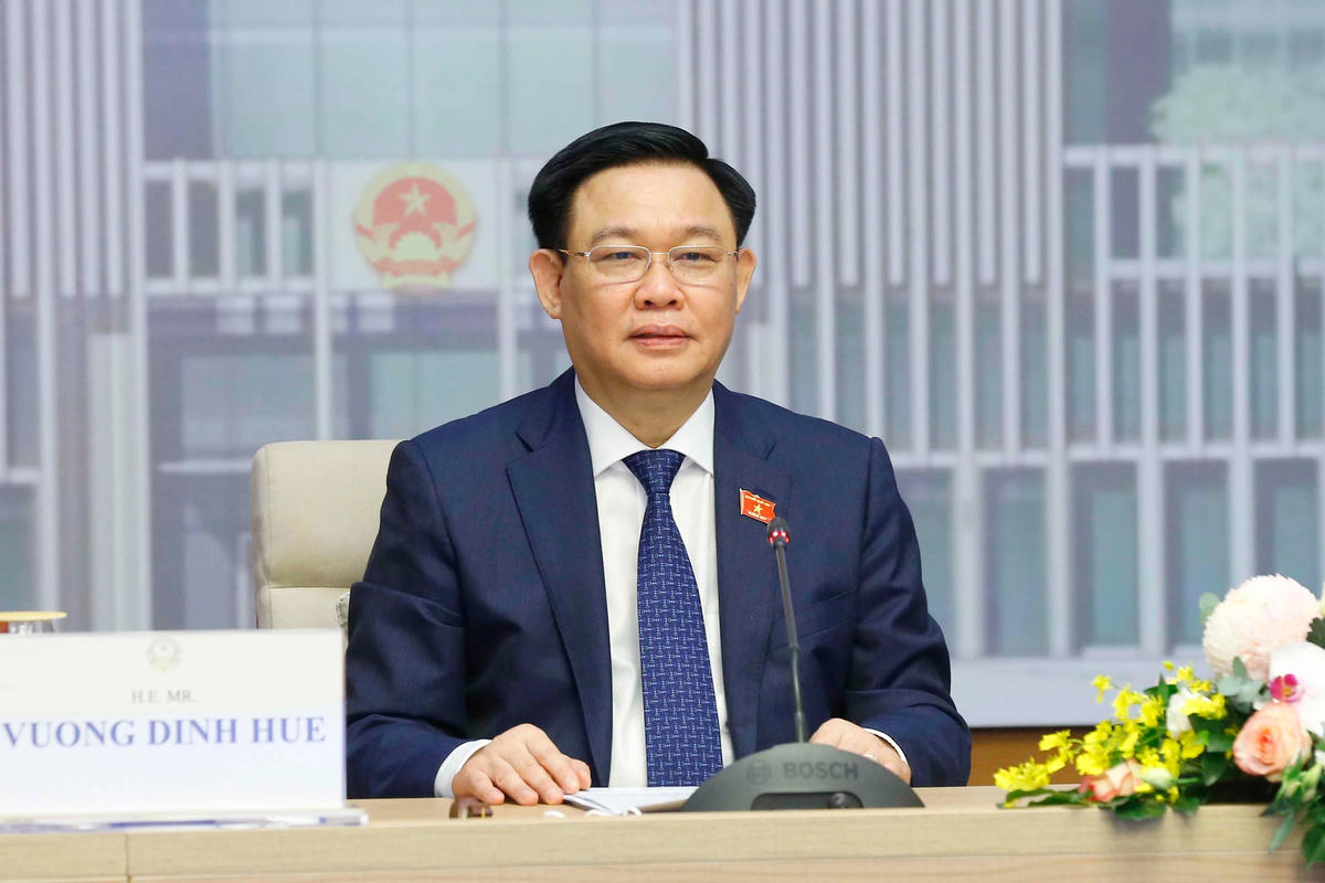 Chủ tịch Quốc hội Vương Đình Huệ tại hội đàm