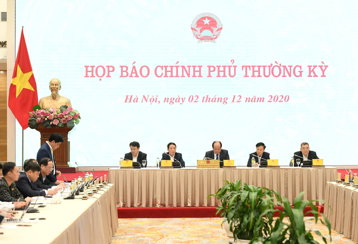 Quang cảnh buổi họp báo. Ảnh: VGP.