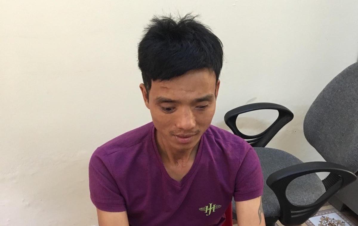 Nguyễn Đình Nhu tại cơ quan Công an.