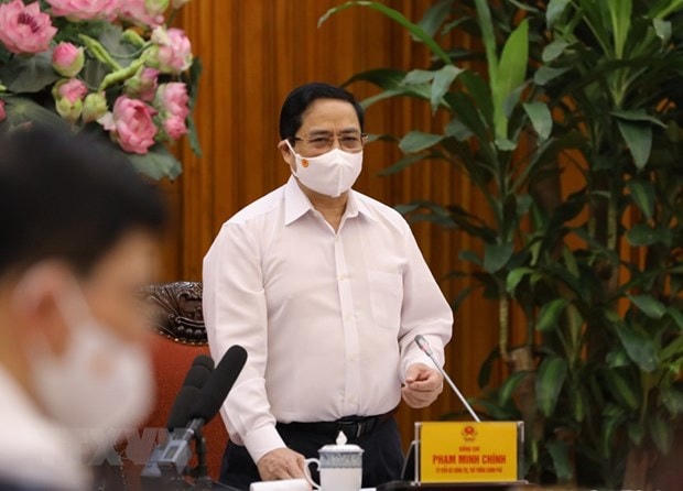 Thủ tướng Phạm Minh Chính phát biểu chỉ đạo. (Ảnh: Văn Điệp/TTXVN).