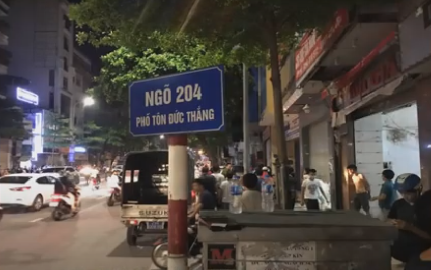 Phố Tôn Đức Thắng (Hà Nội), nơi đối tượng Kiên đang lẩn trốn