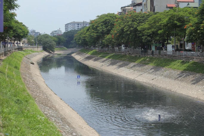 Cải tạo sông Tô Lịch. Ảnh: Ngô Nhung.
