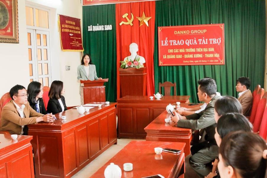 Bà Vũ Minh Châu, Giám đốc Ban Marketing và Truyền thông, Tập đoàn Danko phát biểu tại buổi lễ.