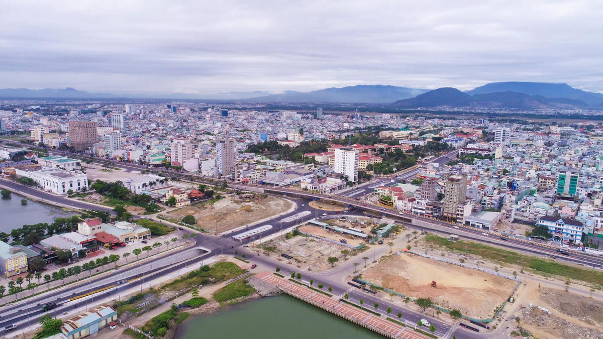 Toàn cảnh các tuyến giao thông qua Cụm nút giao thông phía Tây cầu Trần Thị Lý.