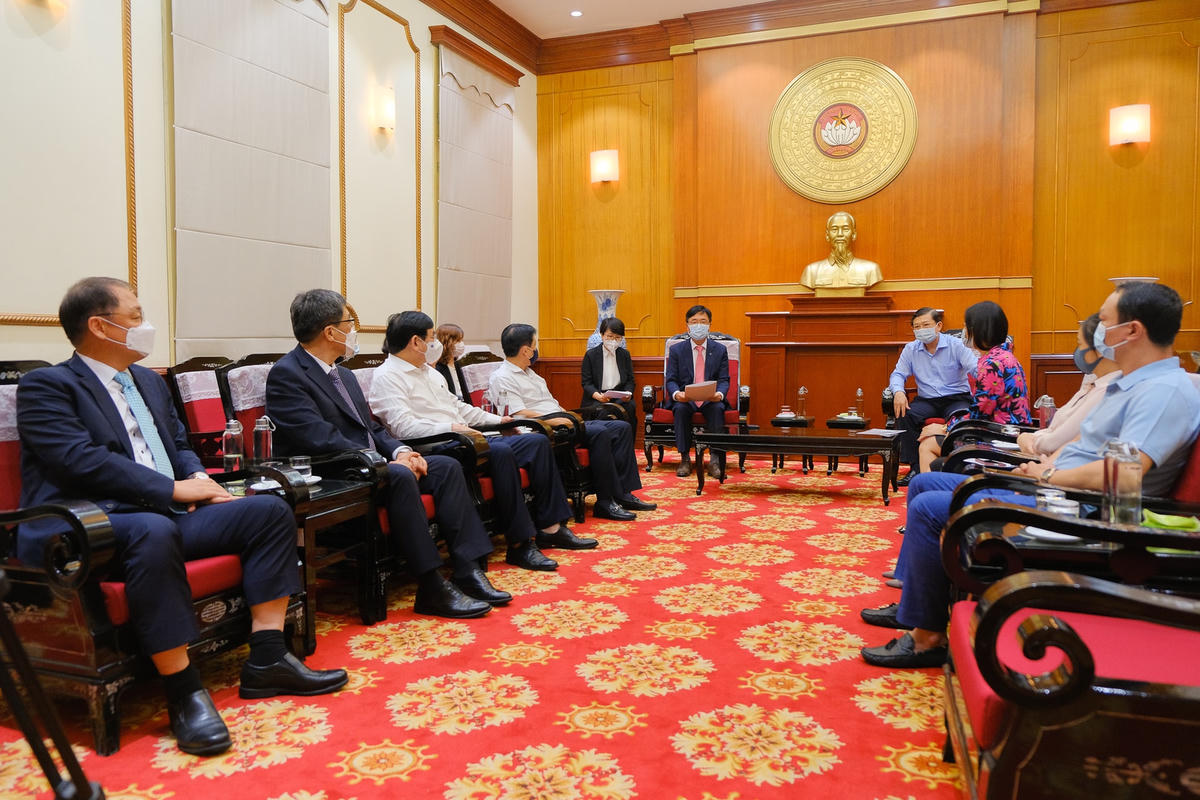 Quang cảnh buổi tiếp.