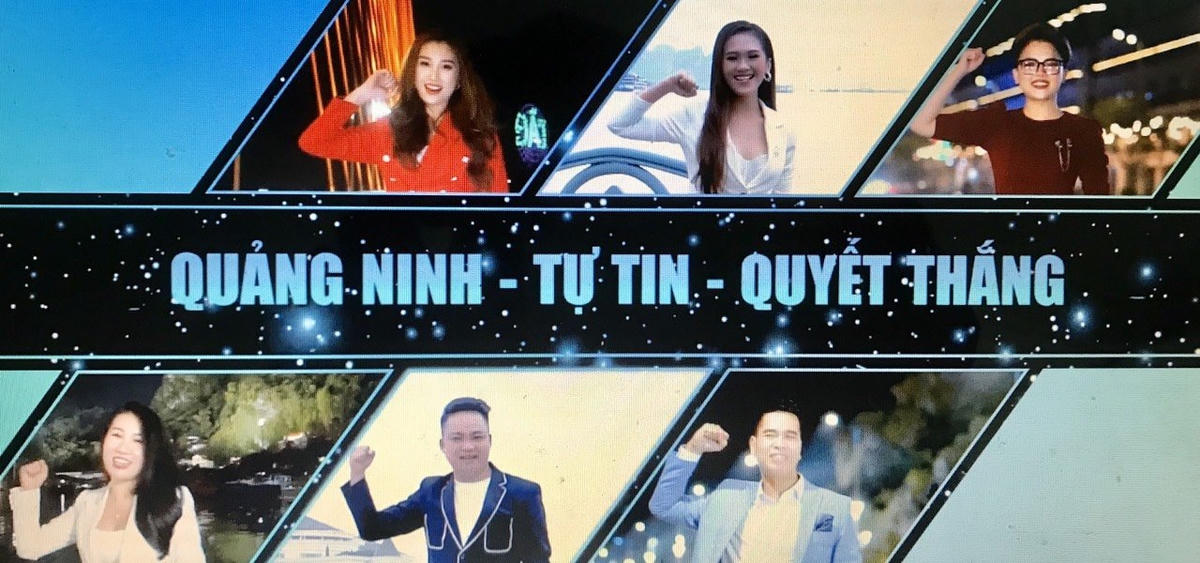 Đông đảo nghệ sĩ vùng mỏ tham gia trong MV "Quảng Ninh tự tin - chiến thắng".
