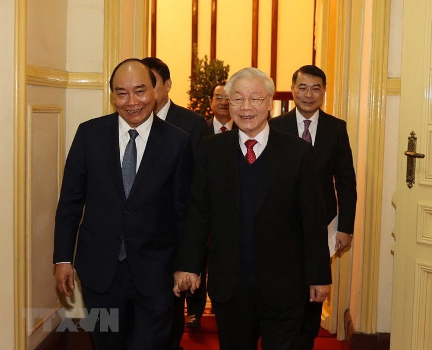 Tổng Bí thư, Chủ tịch nước chúc Tết các lãnh đạo và nguyên lãnh đạo