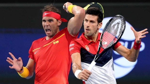 Djokovic và Nadal (trái) là hai tay vợt có thứ hạng cao nhất bảng xếp hạng ATP. (Nguồn: AP).
