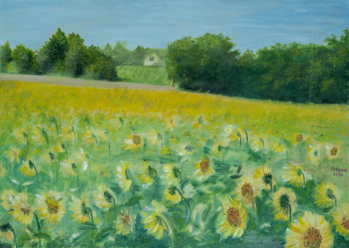 Phong cảnh trong tranh Lê Thiếu Ngân.