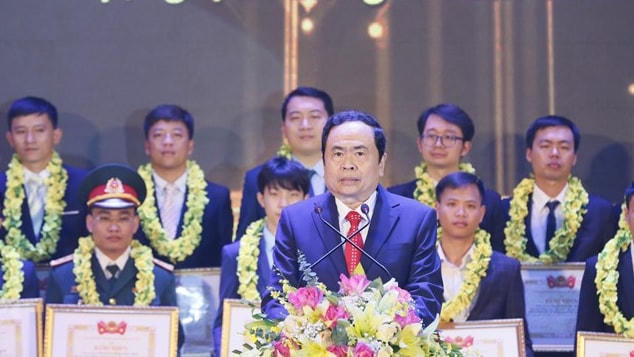 Chủ tịch Trần Thanh Mẫn phát biểu tại buổi lễ.
