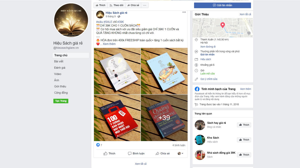 Với "chiêu trò" bày bán trên Fanpage sách giả dễ dàng qua mặt người tiêu dùng.