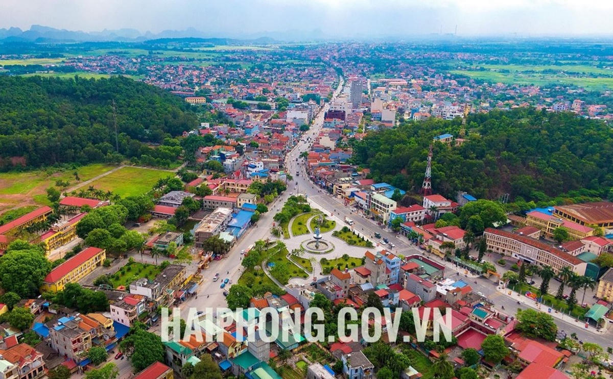 Huyện Thủy Nguyên đang đô thị hóa để trở thành thành phố. Ảnh: Haiphong.gov.vn