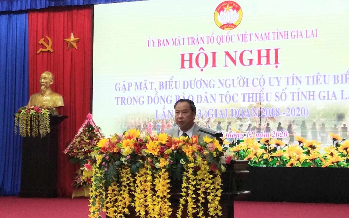 Ông Châu Ngọc Tuấn, Phó Bí thư thường trực - Chủ tịch HĐND tỉnh Gia Lai, phát biểu tại Hội nghị.