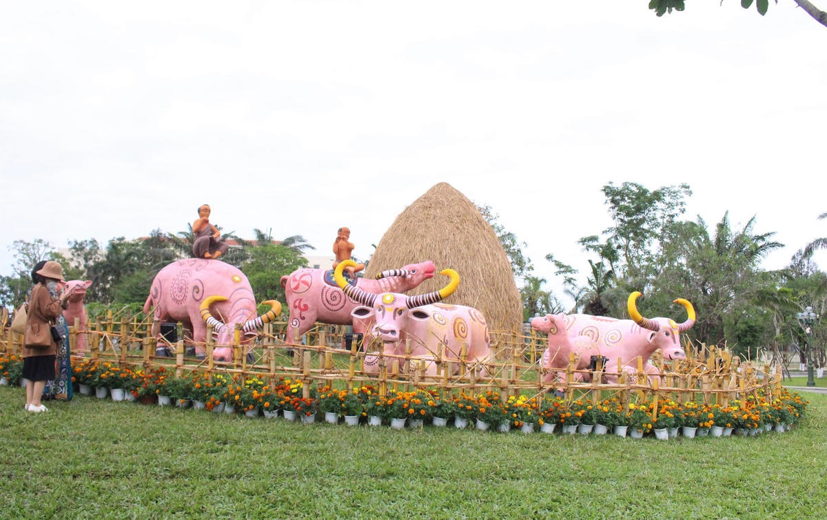 Linh vật trâu của năm Tết Tân Sửu 2021.