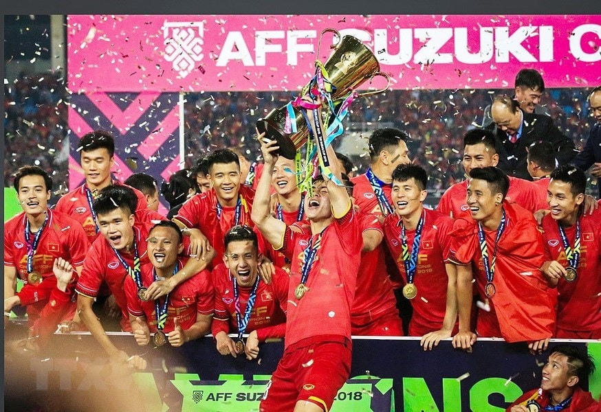 AFF Cup 2020 diễn ra theo thể thức thi đấu tập trung. (Ảnh: TTXVN) .