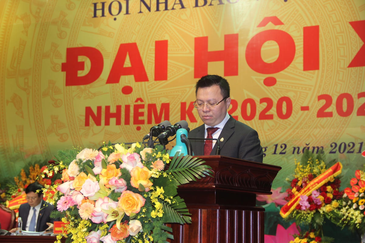 Nhà báo Lê Quốc Minh, Tổng Biên tập báo Nhân dân, Chủ tịch Hội Nhà báo Việt Nam khóa X phát biểu khai mạc.