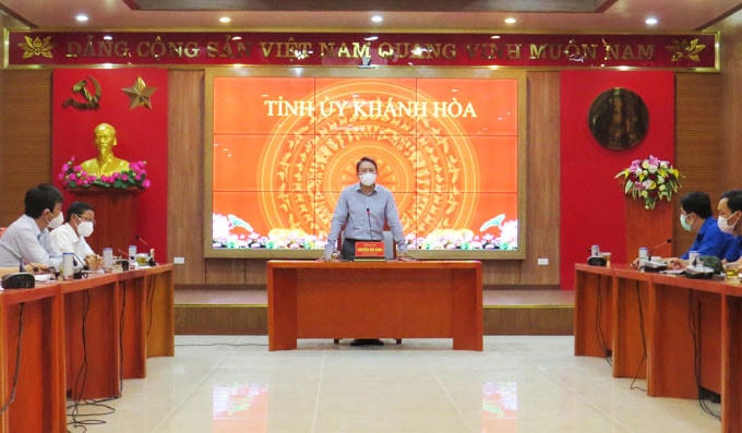 Ông Nguyễn Hải Ninh, Bí thư Tỉnh ủy Khánh Hòa, Phát biểu tại buổi làm việc.