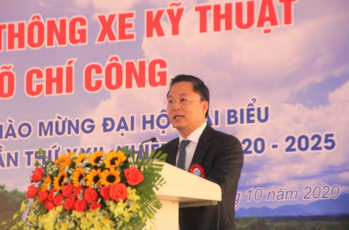 Ông Lê Trí Thanh, Chủ tịch UBND tỉnh Quảng Nam phát biểu tại buổi lễ.