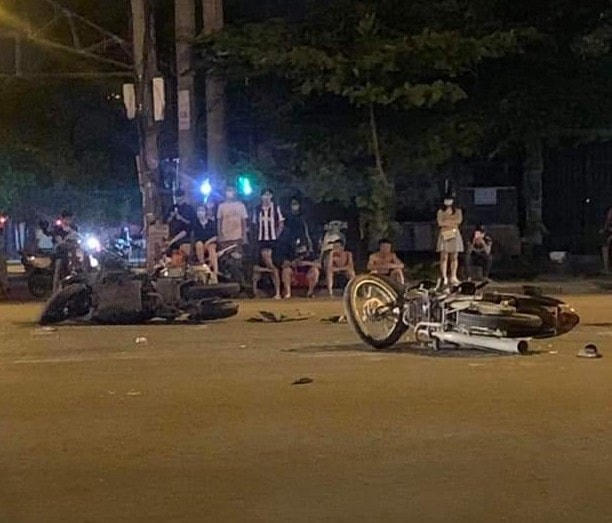 Hiện trường vụ tai nạn.