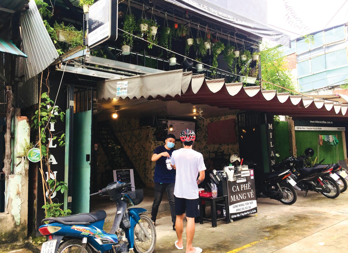 Một cửa hàng cà phê mang về.