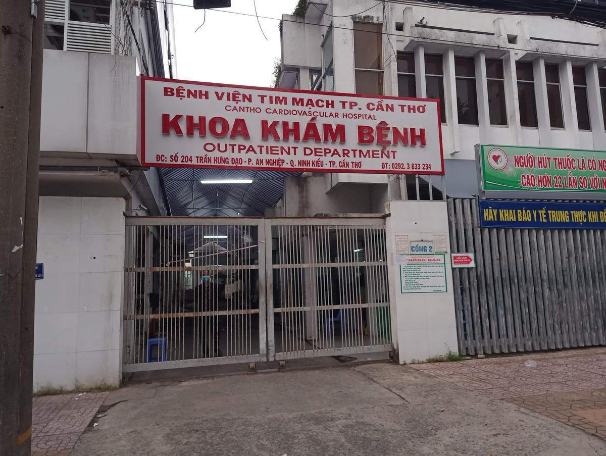 Trong thời gian thực hiện thiết lập cách ly bệnh viện Tim mạch TP Cần Thơ ngừng tiếp nhận khám, chữa bệnh ngoại trú, bệnh cấp cứu, nhập viện.