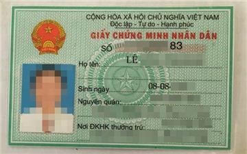 Mẫu chứng minh thư 9 số cũ