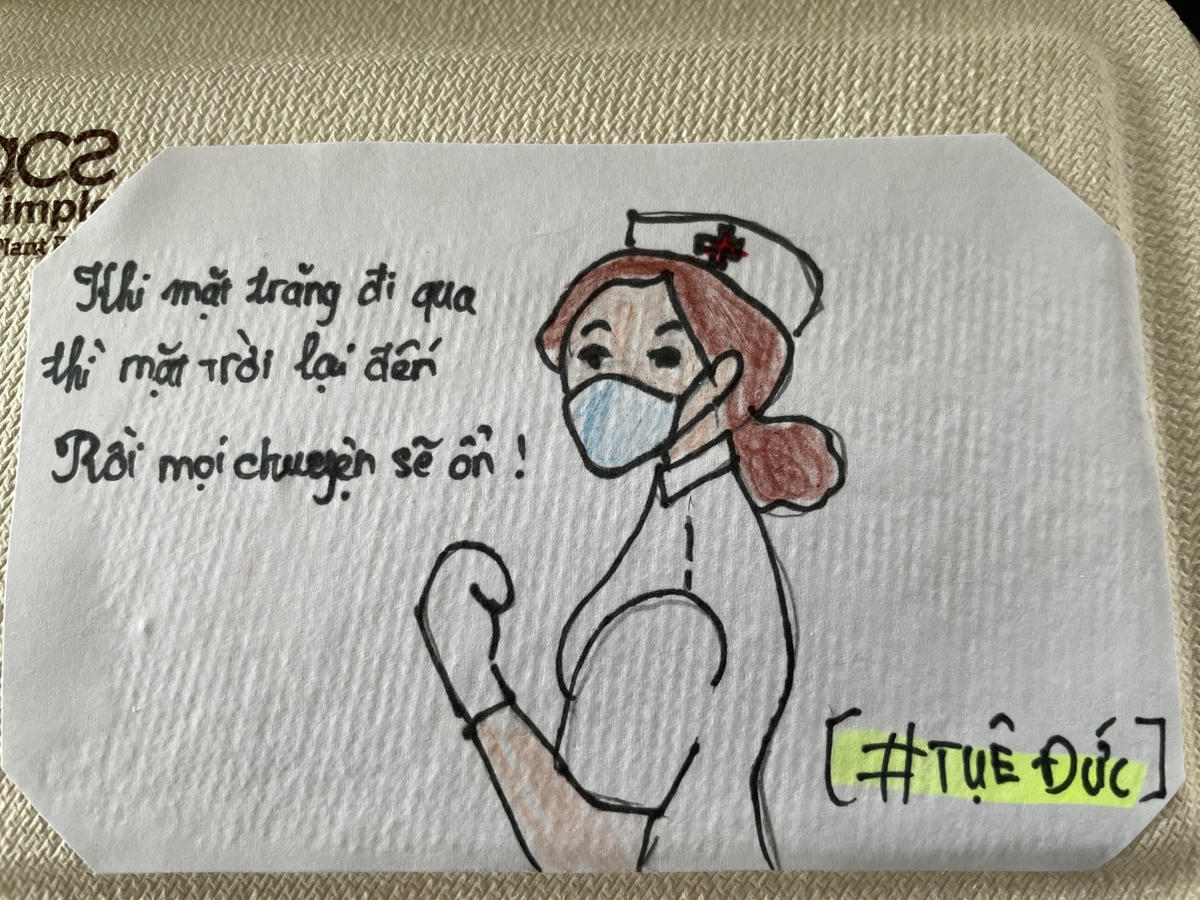 Ấm lòng lời nhắn từ hậu phương gửi tặng y, bác sĩ tuyến đầu 