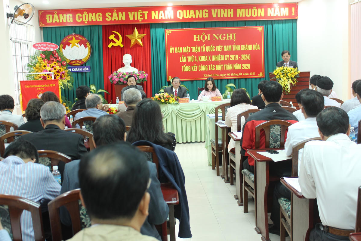 Mặt trận tỉnh Khánh Hòa tổng kết công tác năm 2020.