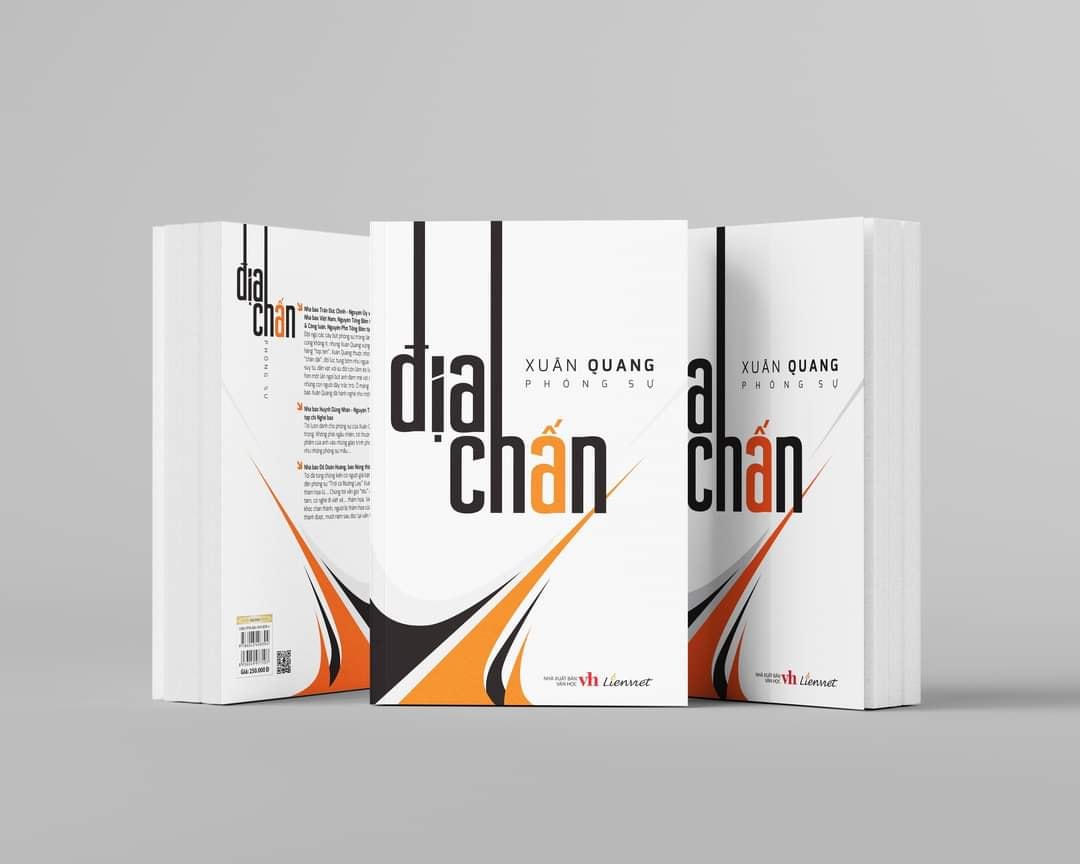 Bìa cuốn “Địa chấn” do NXB Văn học và Liên Việt ấn hành.  
