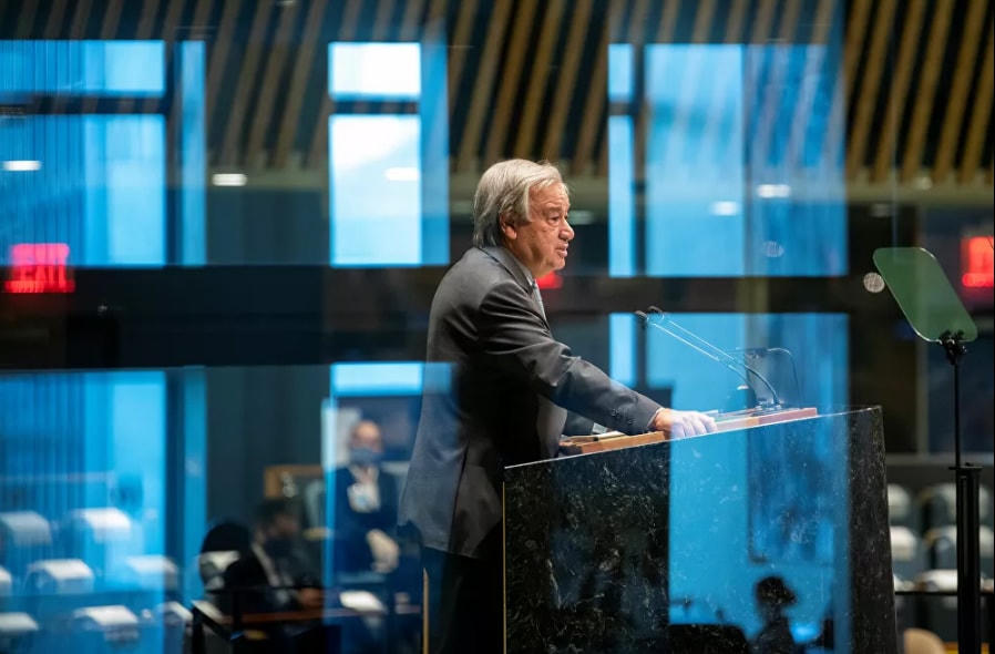 Tổng thư ký Liên Hợp Quốc Antonio Guterres nằm trong số rất ít các quan chức hàng đầu có bài phát biểu tại trụ sở Liên hợp quốc.  