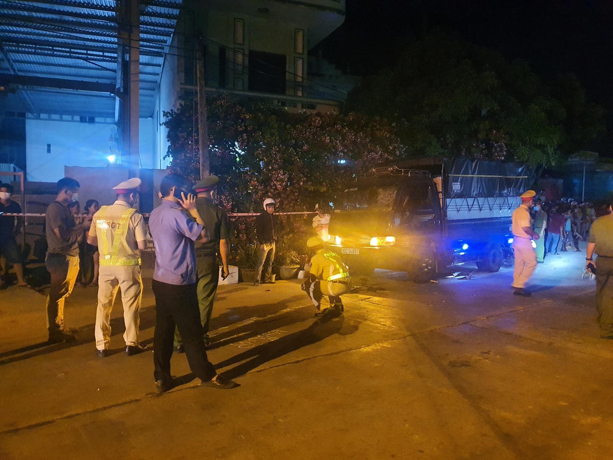 Hiện trường vu tai nạn giao thông.