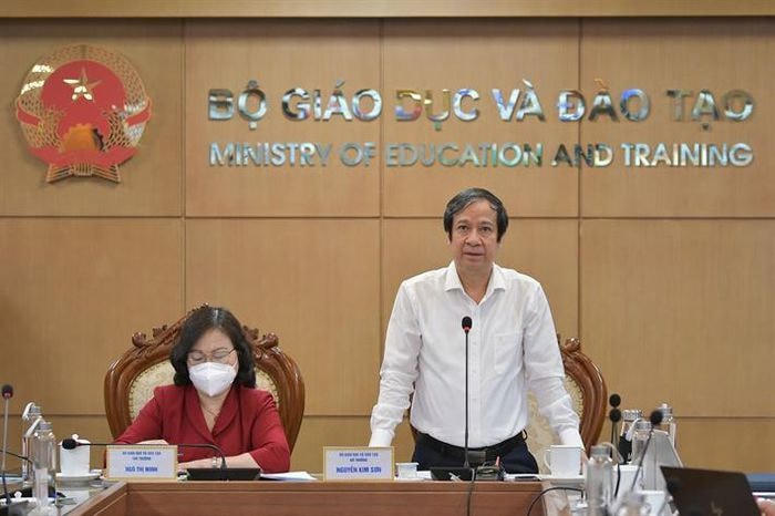 Bộ trưởng Bộ GDĐT Nguyễn Kim Sơn phát biểu tại Hội nghị.