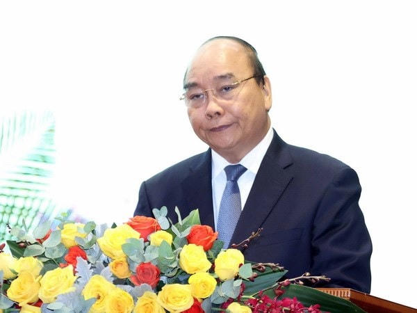 Thủ tướng Nguyễn Xuân Phúc phát biểu tại buổi lễ. Ảnh: TTXVN.