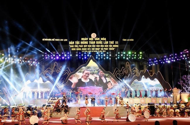 Các tiết mục văn nghệ tại ngày hội. Ảnh: Báo Dân tộc và phát triển.