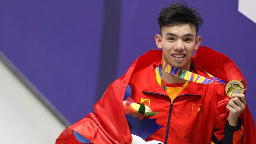 Nguyễn Huy Hoàng - Vận động viên tiêu biểu toàn quốc năm 2021. (Ảnh: PV/Vietnam+).