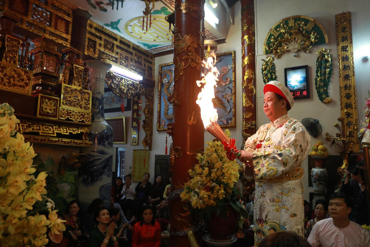 Tín ngưỡng thờ Mẫu Tam Phủ là nét văn hóa cần được bảo tồn và phát huy. Ảnh: Minh Quân.