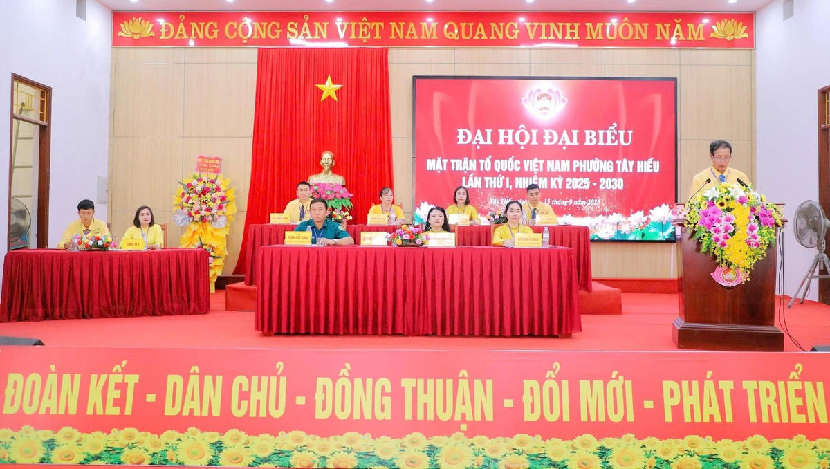 Phường Tây Hiếu tổ chức Đại hội Mặt trận Tổ quốc lần thứ I nhiệm kỳ 2025-2030