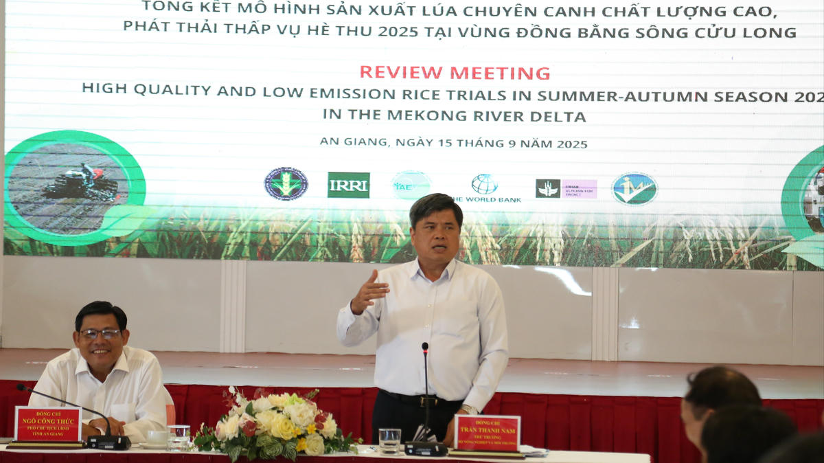 Thứ trưởng Bộ Nông nghiệp và Môi trường Trần Thanh Nam phát biểu tại hội nghị. (ảnh: Thanh Tiến)