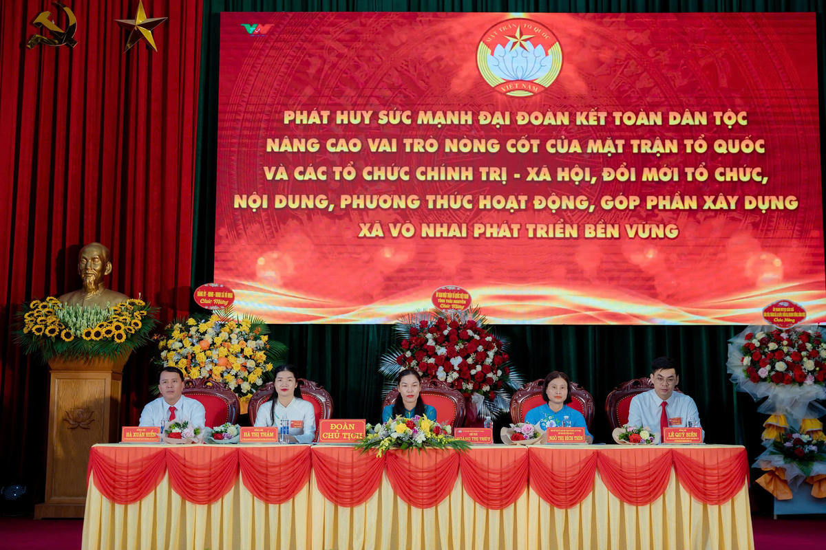 Đại hội Đại biểu MTTQ xã Võ Nhai diễn ra trong 2 ngày 15 và 16/9. Ảnh: Tạ Dung.