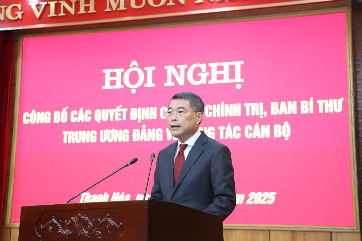 Trưởng Ban Tổ chức Trung ương Lê Minh Hưng tại Hội nghị. Ảnh: Minh Hiếu