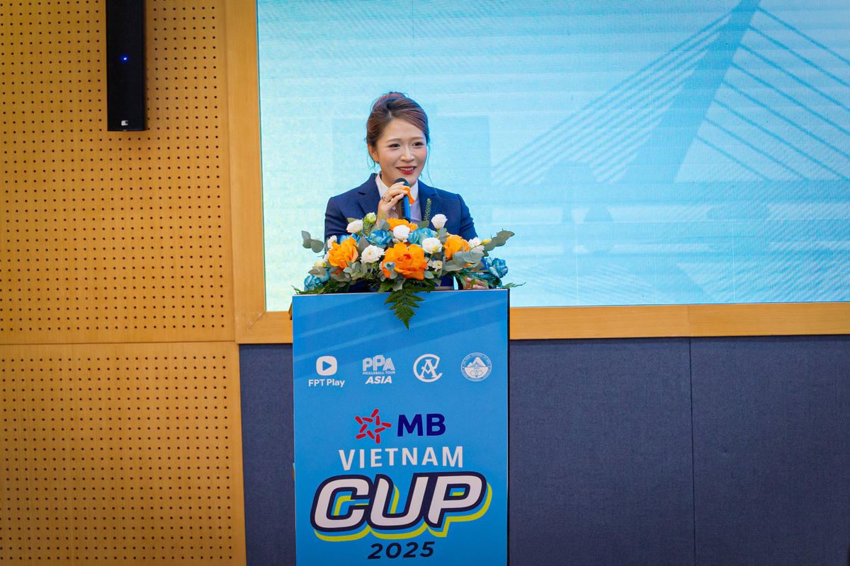 Bà Nguyễn Thị Việt Nga - Giám đốc Marketing Ngân hàng TMCP Quân đội phát biểu tại sự kiện (Ảnh: BTC) 